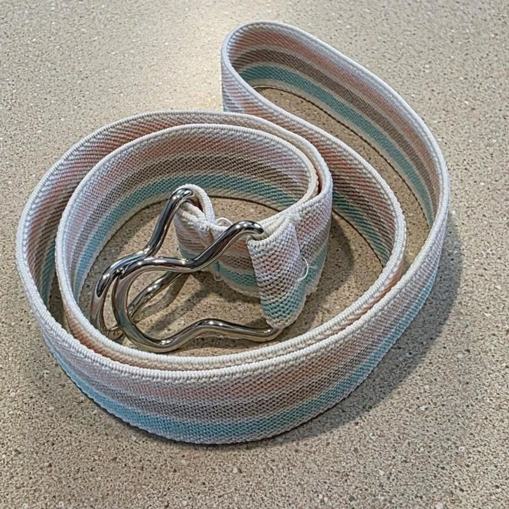 1980s Elastic Stretch Belt Medium 30